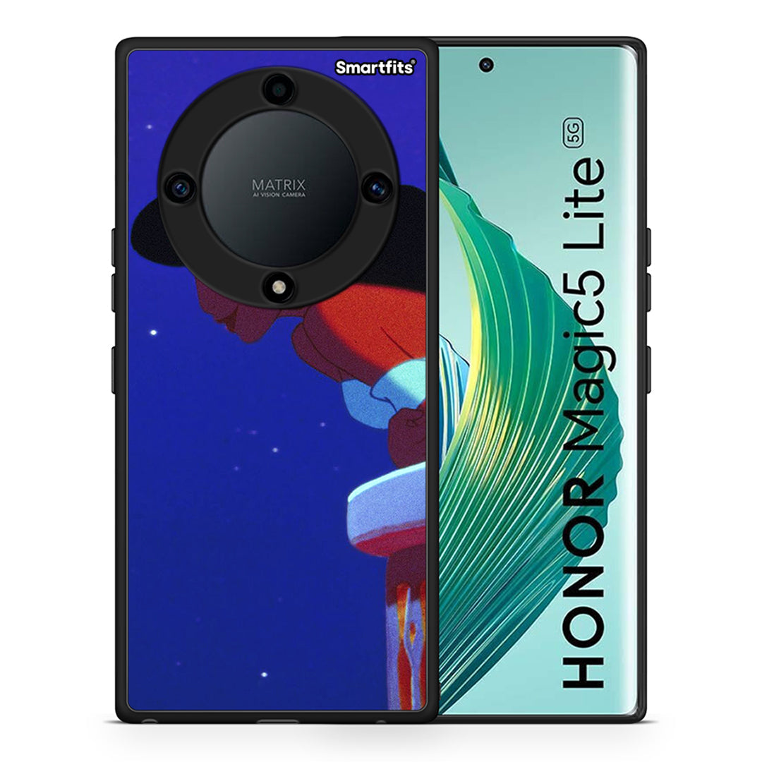 Θήκη Honor Magic5 Lite 5G / X40 / X9a Alladin And Jasmine Love 2 από τη Smartfits με σχέδιο στο πίσω μέρος και μαύρο περίβλημα | Honor Magic5 Lite 5G / X40 / X9a Alladin And Jasmine Love 2 Case with Colorful Back and Black Bezels