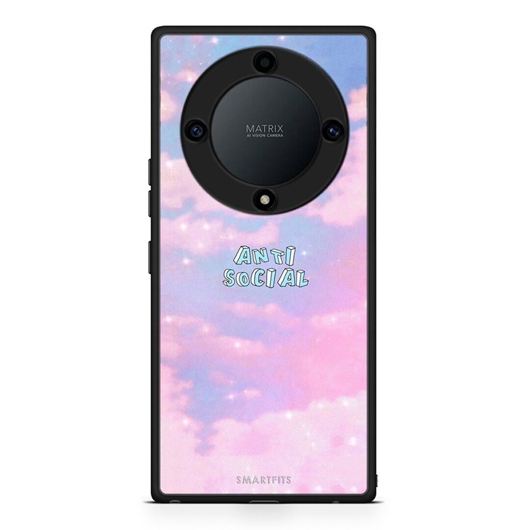 Θήκη Honor Magic5 Lite 5G / X40 / X9a Anti Social από τη Smartfits με σχέδιο στο πίσω μέρος και μαύρο περίβλημα | Honor Magic5 Lite 5G / X40 / X9a Anti Social Case with Colorful Back and Black Bezels