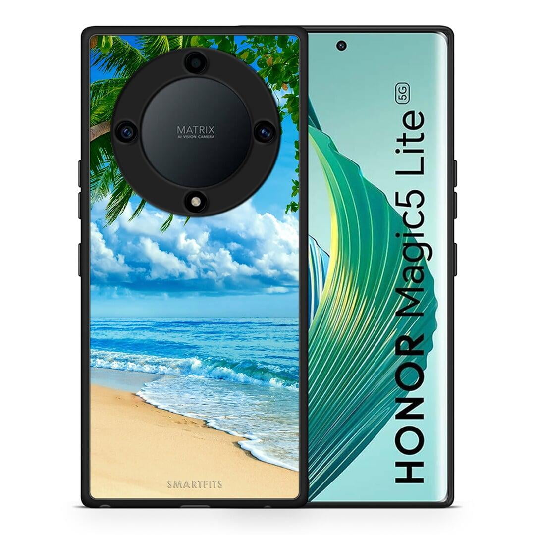 Θήκη Honor Magic5 Lite 5G / X40 / X9a Beautiful Beach από τη Smartfits με σχέδιο στο πίσω μέρος και μαύρο περίβλημα | Honor Magic5 Lite 5G / X40 / X9a Beautiful Beach Case with Colorful Back and Black Bezels