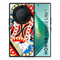 Thumbnail for Θήκη Honor Magic5 Lite 5G / X40 / X9a Card Love από τη Smartfits με σχέδιο στο πίσω μέρος και μαύρο περίβλημα | Honor Magic5 Lite 5G / X40 / X9a Card Love Case with Colorful Back and Black Bezels