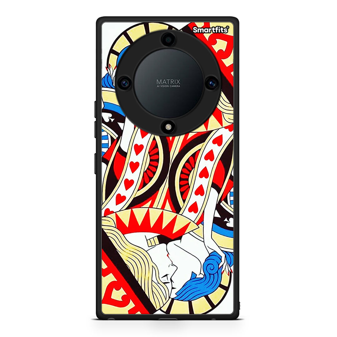 Θήκη Honor Magic5 Lite 5G / X40 / X9a Card Love από τη Smartfits με σχέδιο στο πίσω μέρος και μαύρο περίβλημα | Honor Magic5 Lite 5G / X40 / X9a Card Love Case with Colorful Back and Black Bezels