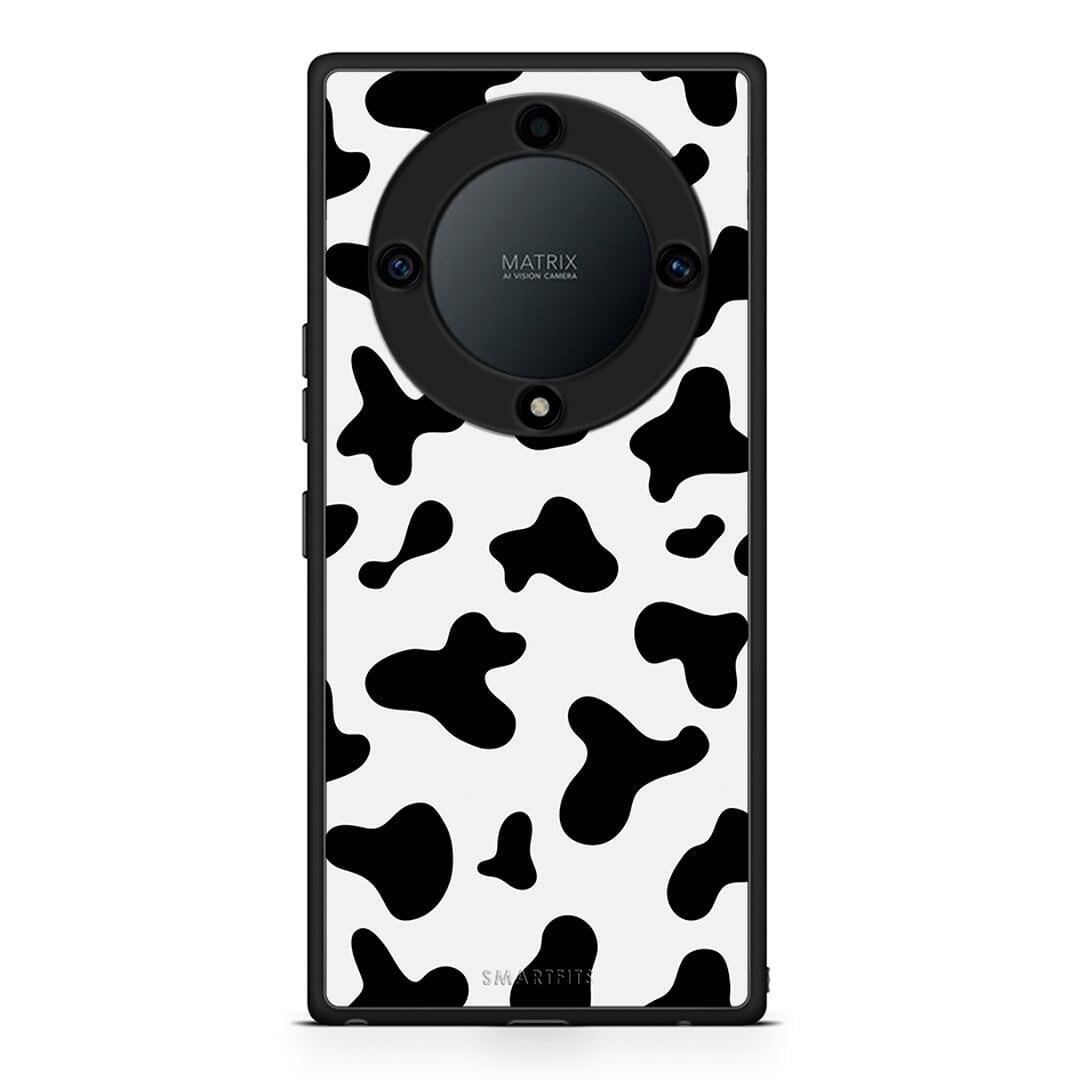 Θήκη Honor Magic5 Lite 5G / X40 / X9a Cow Print από τη Smartfits με σχέδιο στο πίσω μέρος και μαύρο περίβλημα | Honor Magic5 Lite 5G / X40 / X9a Cow Print Case with Colorful Back and Black Bezels