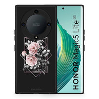 Thumbnail for Θήκη Honor Magic5 Lite 5G / X9a Flower Frame από τη Smartfits με σχέδιο στο πίσω μέρος και μαύρο περίβλημα | Honor Magic5 Lite 5G / X9a Flower Frame Case with Colorful Back and Black Bezels