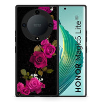 Thumbnail for Θήκη Honor Magic5 Lite 5G / X40 / X9a Flower Red Roses από τη Smartfits με σχέδιο στο πίσω μέρος και μαύρο περίβλημα | Honor Magic5 Lite 5G / X40 / X9a Flower Red Roses Case with Colorful Back and Black Bezels