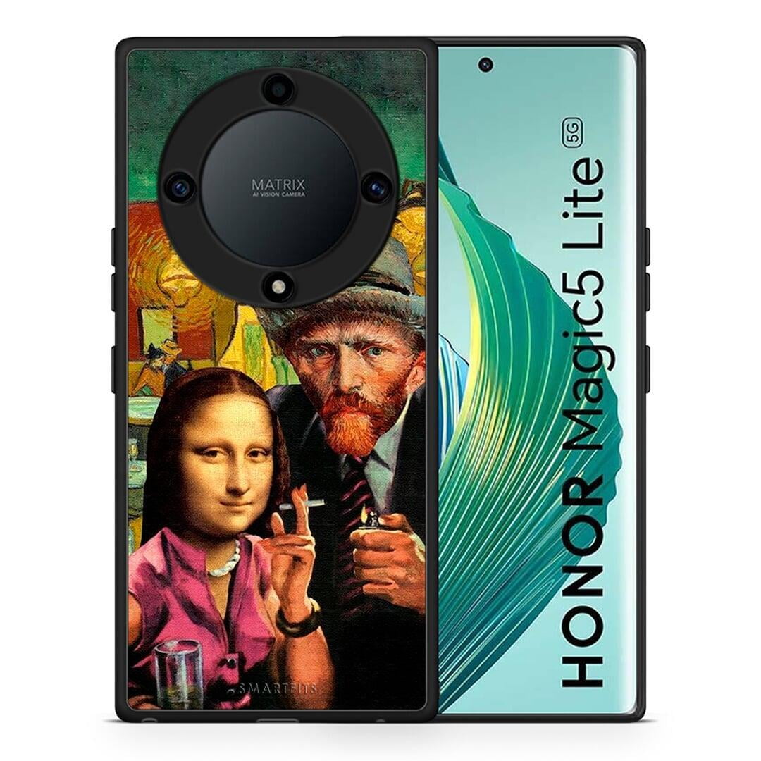 Θήκη Honor Magic5 Lite 5G / X9a Funny Art από τη Smartfits με σχέδιο στο πίσω μέρος και μαύρο περίβλημα | Honor Magic5 Lite 5G / X9a Funny Art Case with Colorful Back and Black Bezels