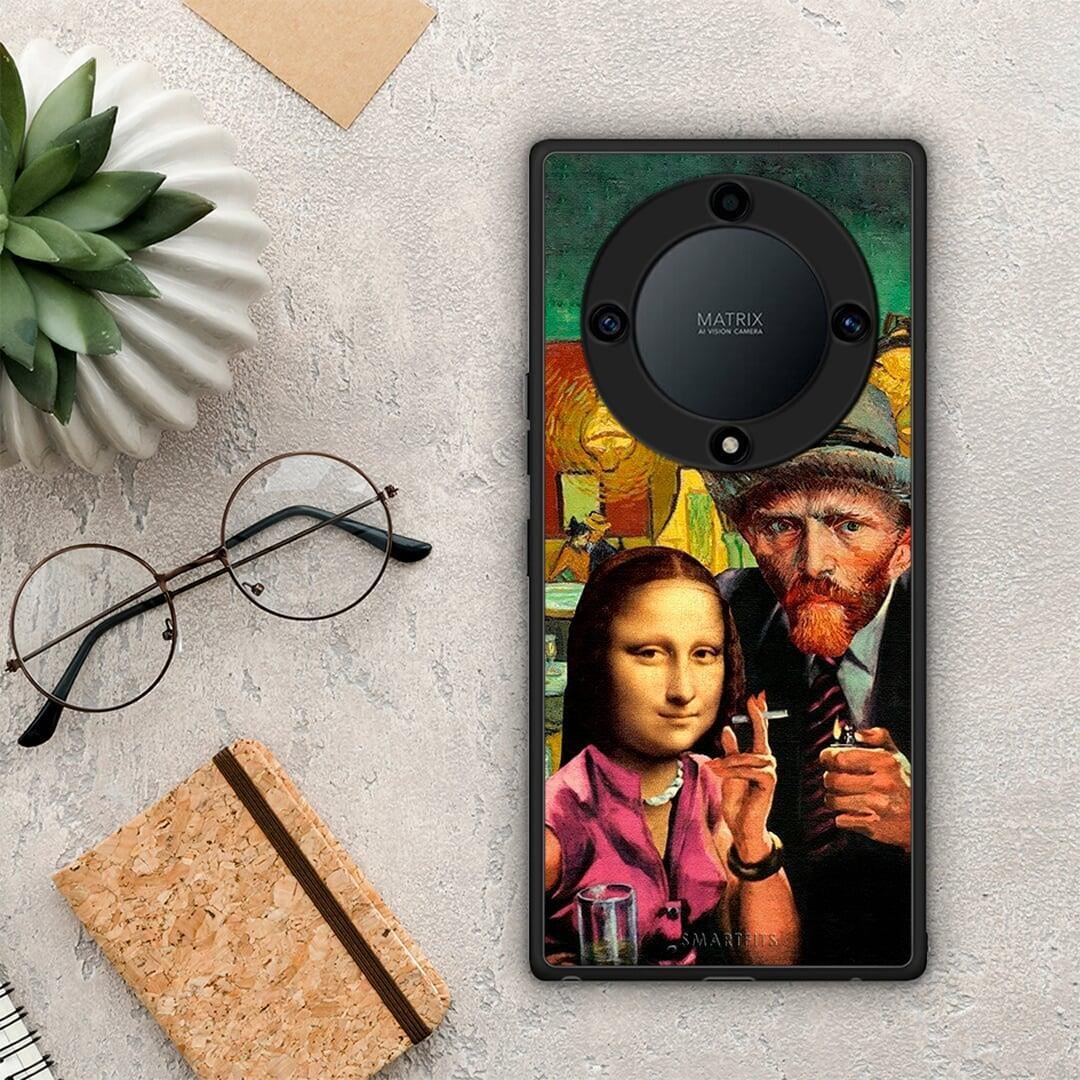 Θήκη Honor Magic5 Lite 5G / X9a Funny Art από τη Smartfits με σχέδιο στο πίσω μέρος και μαύρο περίβλημα | Honor Magic5 Lite 5G / X9a Funny Art Case with Colorful Back and Black Bezels