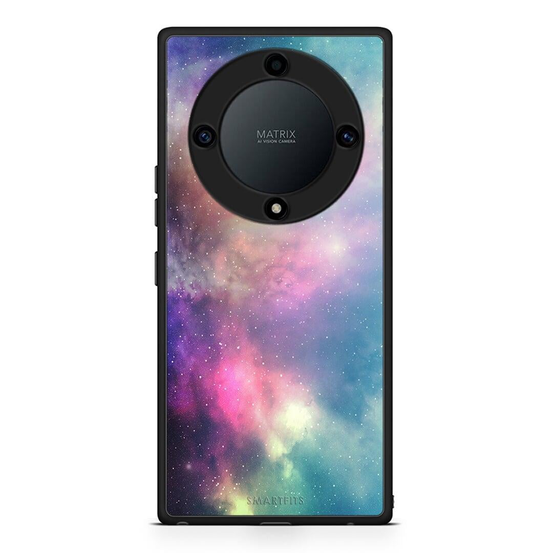 Θήκη Honor Magic5 Lite 5G / X9a Galactic Rainbow από τη Smartfits με σχέδιο στο πίσω μέρος και μαύρο περίβλημα | Honor Magic5 Lite 5G / X9a Galactic Rainbow Case with Colorful Back and Black Bezels