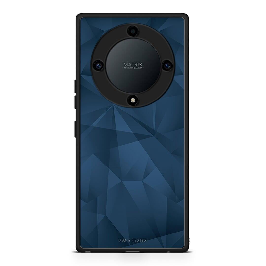 Θήκη Honor Magic5 Lite 5G / X40 / X9a Geometric Blue Abstract από τη Smartfits με σχέδιο στο πίσω μέρος και μαύρο περίβλημα | Honor Magic5 Lite 5G / X40 / X9a Geometric Blue Abstract Case with Colorful Back and Black Bezels