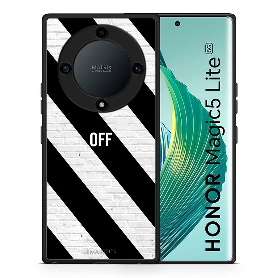 Θήκη Honor Magic5 Lite 5G / X9a Get Off από τη Smartfits με σχέδιο στο πίσω μέρος και μαύρο περίβλημα | Honor Magic5 Lite 5G / X9a Get Off Case with Colorful Back and Black Bezels