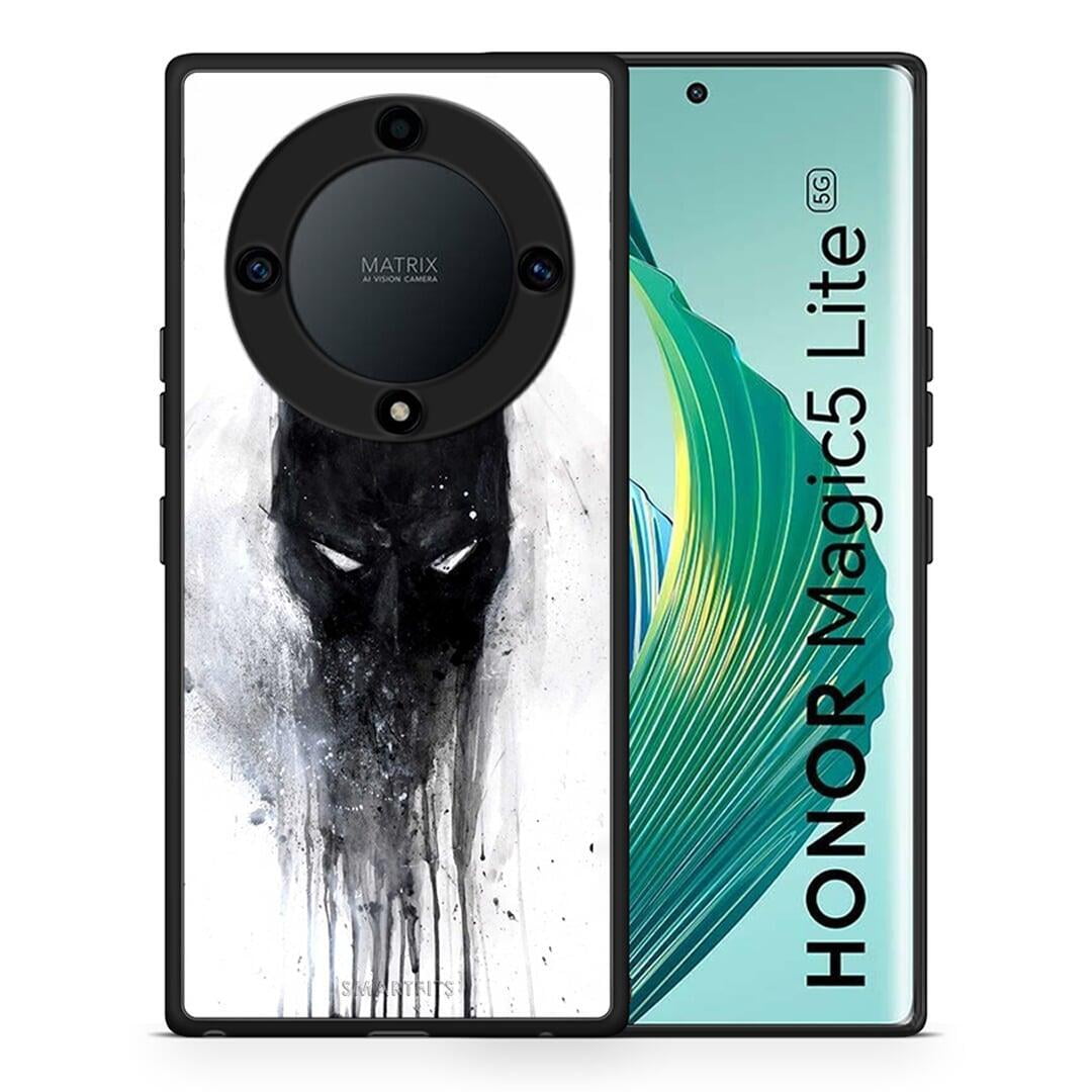 Θήκη Honor Magic5 Lite 5G / X9a Hero Paint Bat από τη Smartfits με σχέδιο στο πίσω μέρος και μαύρο περίβλημα | Honor Magic5 Lite 5G / X9a Hero Paint Bat Case with Colorful Back and Black Bezels