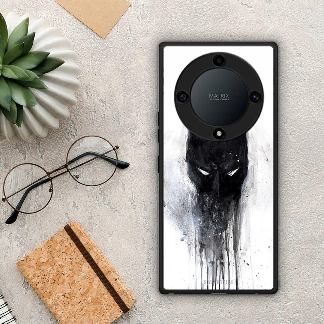 Θήκη Honor Magic5 Lite 5G / X9a Hero Paint Bat από τη Smartfits με σχέδιο στο πίσω μέρος και μαύρο περίβλημα | Honor Magic5 Lite 5G / X9a Hero Paint Bat Case with Colorful Back and Black Bezels