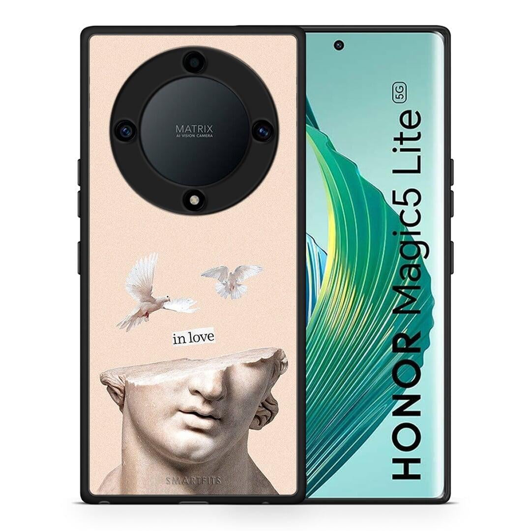 Θήκη Honor Magic5 Lite 5G / X9a In Love από τη Smartfits με σχέδιο στο πίσω μέρος και μαύρο περίβλημα | Honor Magic5 Lite 5G / X9a In Love Case with Colorful Back and Black Bezels