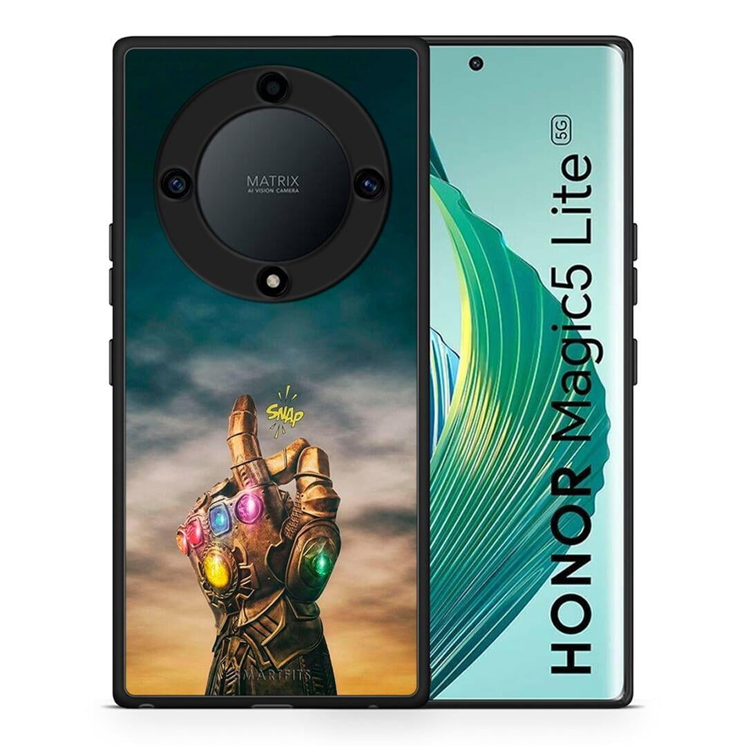 Θήκη Honor Magic5 Lite 5G / X9a Infinity Snap από τη Smartfits με σχέδιο στο πίσω μέρος και μαύρο περίβλημα | Honor Magic5 Lite 5G / X9a Infinity Snap Case with Colorful Back and Black Bezels