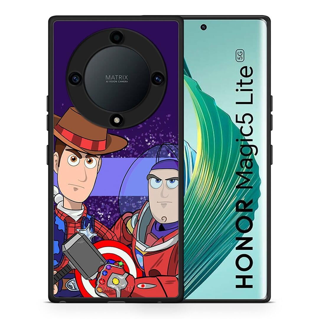 Θήκη Honor Magic5 Lite 5G / X9a Infinity Story από τη Smartfits με σχέδιο στο πίσω μέρος και μαύρο περίβλημα | Honor Magic5 Lite 5G / X9a Infinity Story Case with Colorful Back and Black Bezels