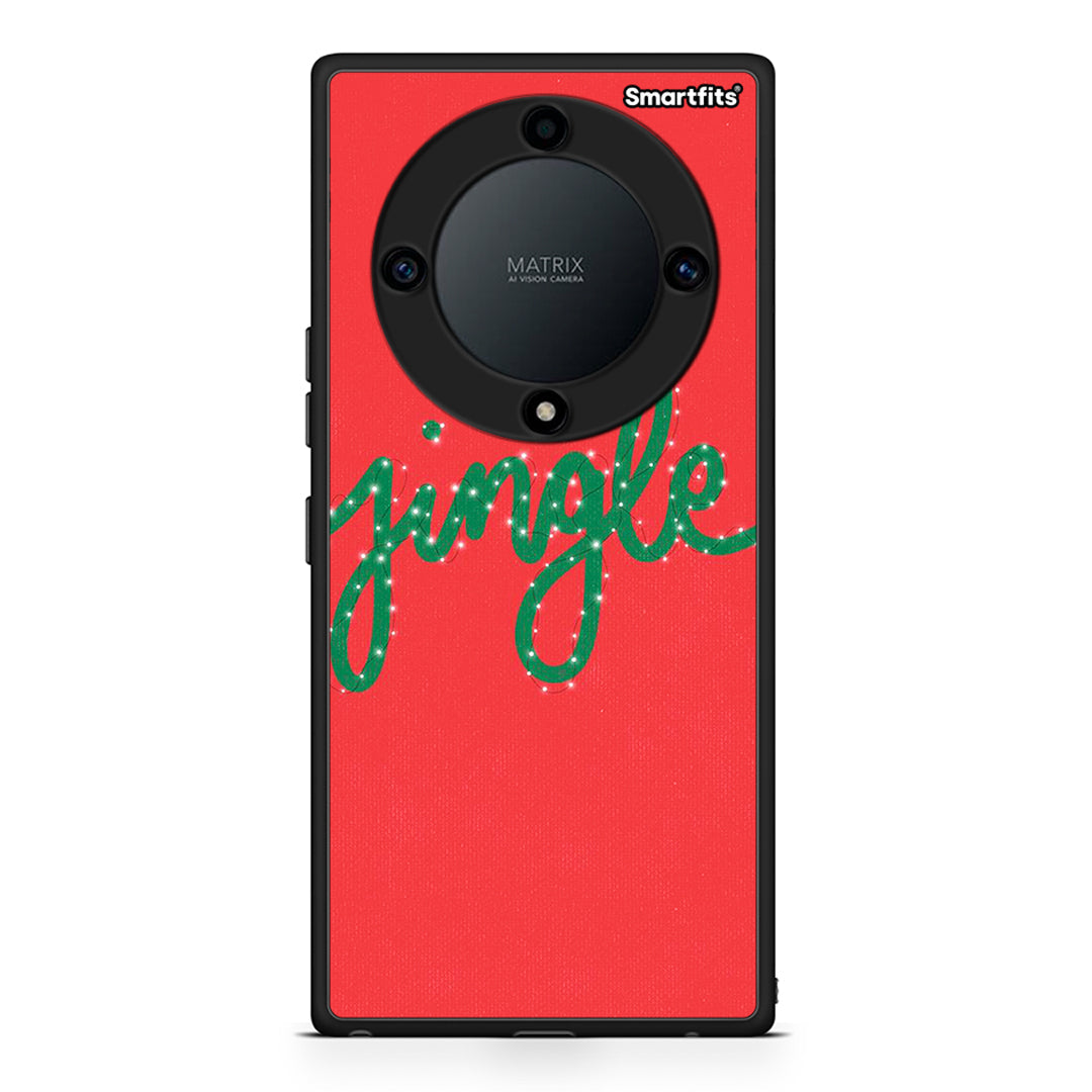 Θήκη Honor Magic5 Lite 5G / X9a Jingle Xmas από τη Smartfits με σχέδιο στο πίσω μέρος και μαύρο περίβλημα | Honor Magic5 Lite 5G / X9a Jingle Xmas Case with Colorful Back and Black Bezels