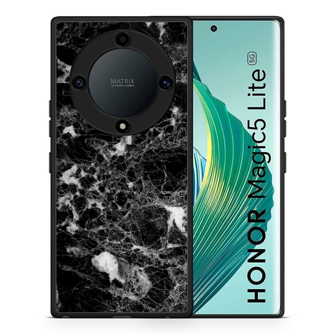 Θήκη Honor Magic5 Lite 5G / X40 / X9a Marble Male από τη Smartfits με σχέδιο στο πίσω μέρος και μαύρο περίβλημα | Honor Magic5 Lite 5G / X40 / X9a Marble Male Case with Colorful Back and Black Bezels