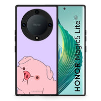 Thumbnail for Θήκη Honor Magic5 Lite 5G / X9a Pig Love 2 από τη Smartfits με σχέδιο στο πίσω μέρος και μαύρο περίβλημα | Honor Magic5 Lite 5G / X9a Pig Love 2 Case with Colorful Back and Black Bezels