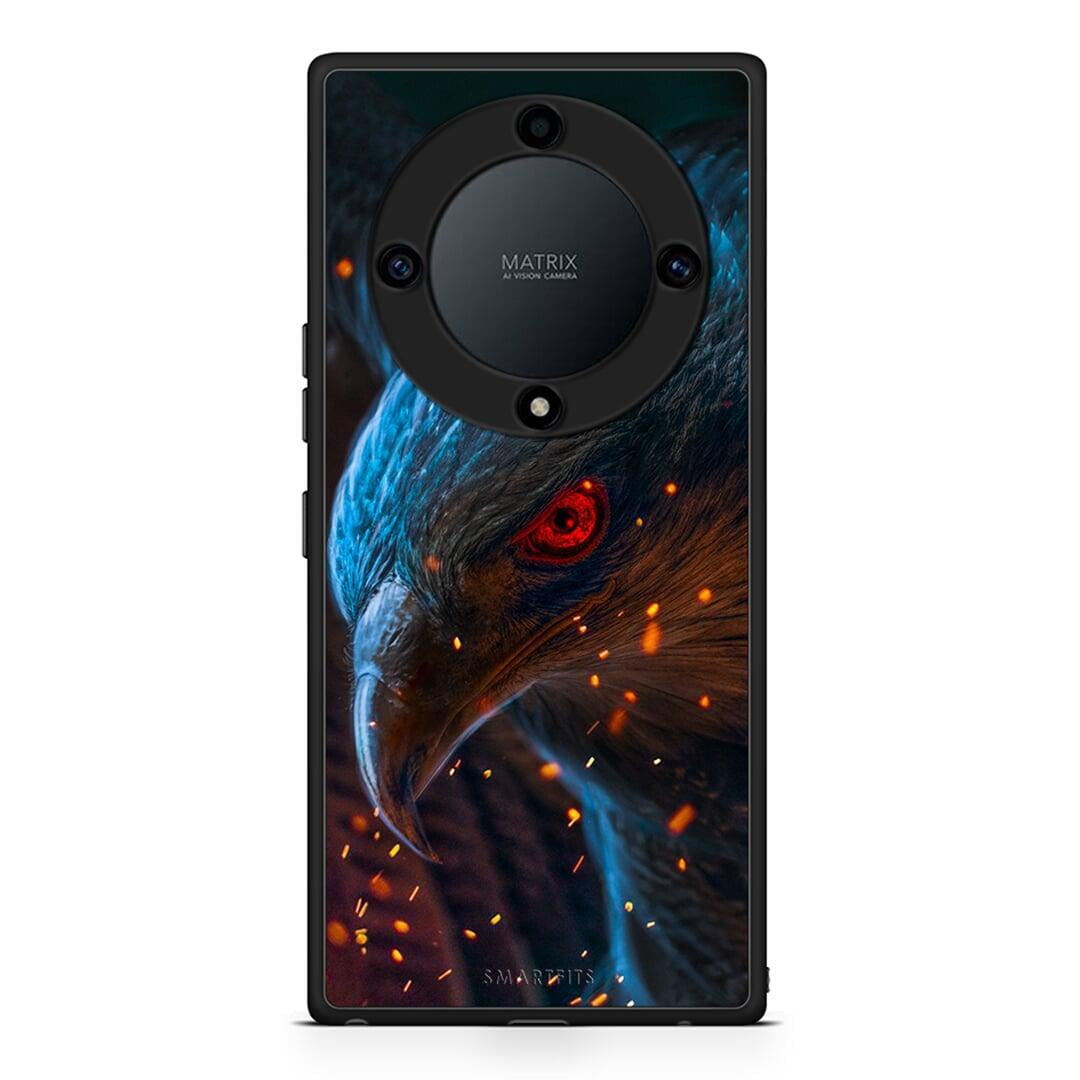 Θήκη Honor Magic5 Lite 5G / X9a PopArt Eagle από τη Smartfits με σχέδιο στο πίσω μέρος και μαύρο περίβλημα | Honor Magic5 Lite 5G / X9a PopArt Eagle Case with Colorful Back and Black Bezels