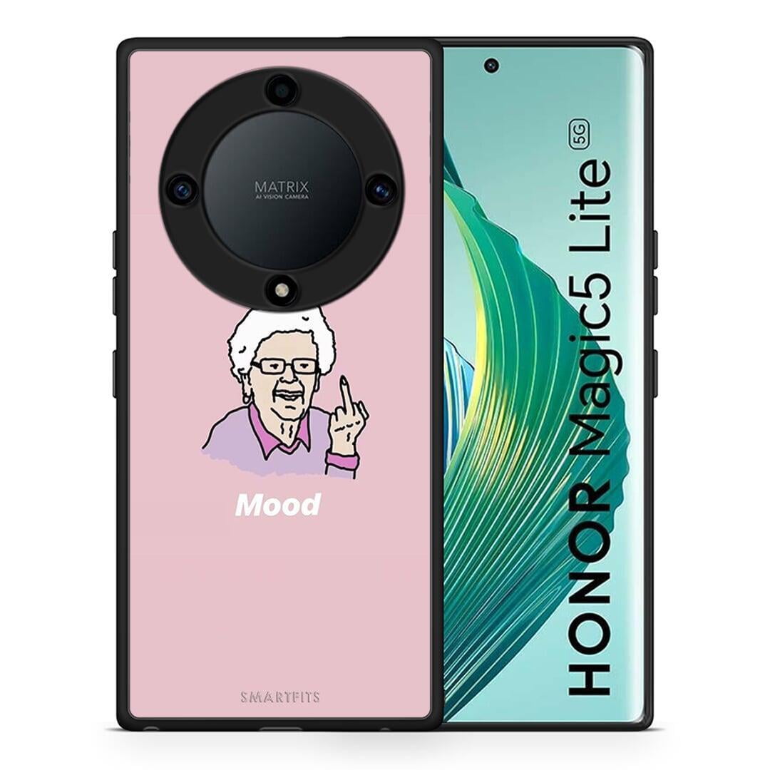 Θήκη Honor Magic5 Lite 5G / X40 / X9a PopArt Mood από τη Smartfits με σχέδιο στο πίσω μέρος και μαύρο περίβλημα | Honor Magic5 Lite 5G / X40 / X9a PopArt Mood Case with Colorful Back and Black Bezels