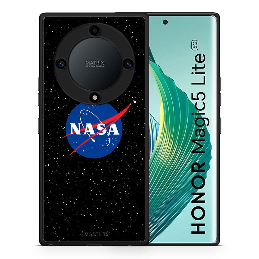 Θήκη Honor Magic5 Lite 5G / X40 / X9a PopArt NASA από τη Smartfits με σχέδιο στο πίσω μέρος και μαύρο περίβλημα | Honor Magic5 Lite 5G / X40 / X9a PopArt NASA Case with Colorful Back and Black Bezels