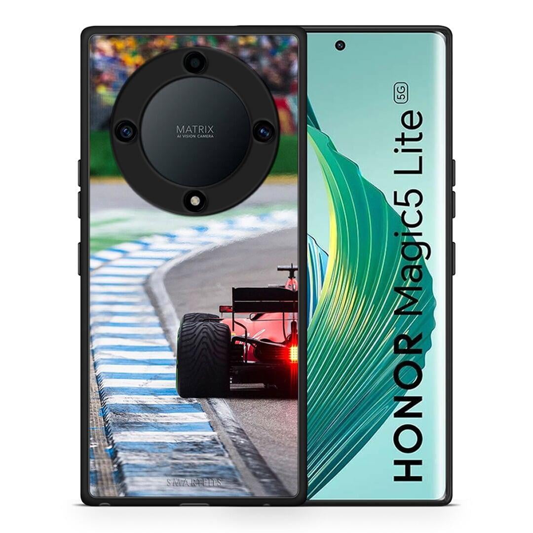 Θήκη Honor Magic5 Lite 5G / X9a Racing Vibes από τη Smartfits με σχέδιο στο πίσω μέρος και μαύρο περίβλημα | Honor Magic5 Lite 5G / X9a Racing Vibes Case with Colorful Back and Black Bezels