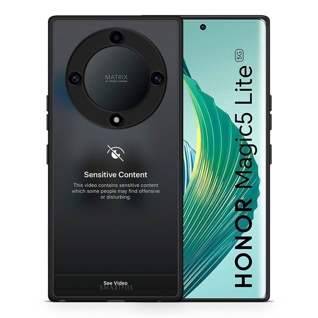 Θήκη Honor Magic5 Lite 5G / X9a Sensitive Content από τη Smartfits με σχέδιο στο πίσω μέρος και μαύρο περίβλημα | Honor Magic5 Lite 5G / X9a Sensitive Content Case with Colorful Back and Black Bezels