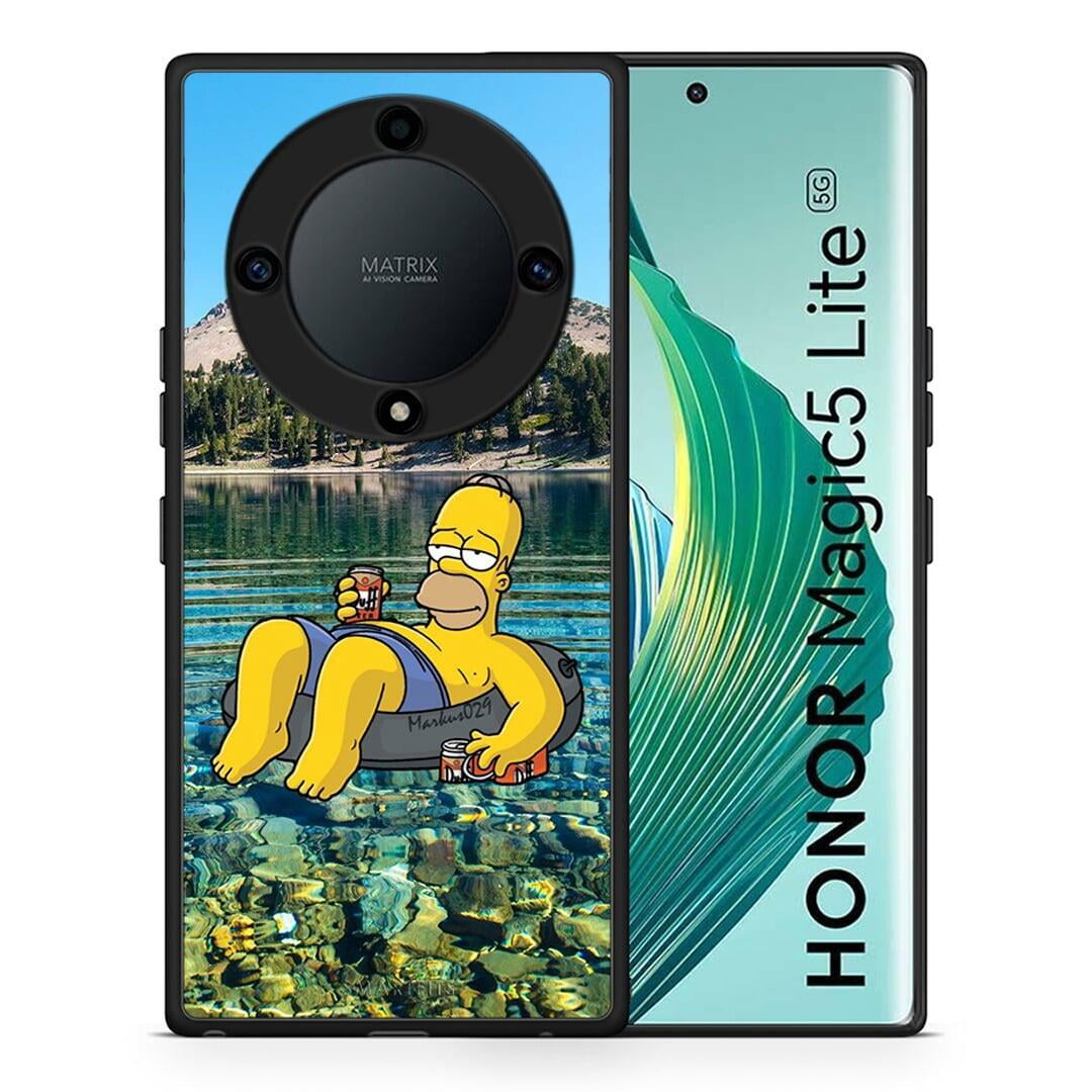 Θήκη Honor Magic5 Lite 5G / X40 / X9a Summer Happiness από τη Smartfits με σχέδιο στο πίσω μέρος και μαύρο περίβλημα | Honor Magic5 Lite 5G / X40 / X9a Summer Happiness Case with Colorful Back and Black Bezels