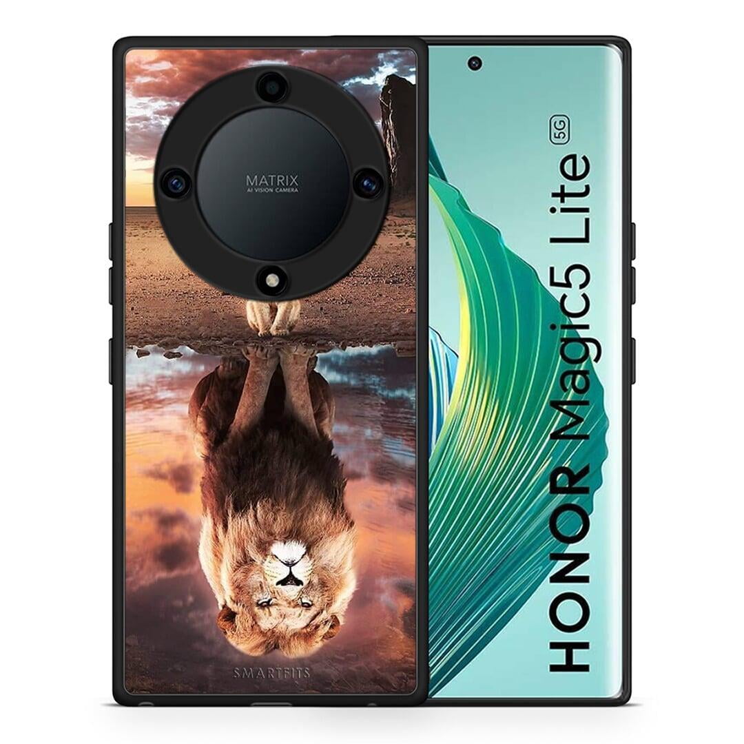 Θήκη Honor Magic5 Lite 5G / X9a Sunset Dreams από τη Smartfits με σχέδιο στο πίσω μέρος και μαύρο περίβλημα | Honor Magic5 Lite 5G / X9a Sunset Dreams Case with Colorful Back and Black Bezels