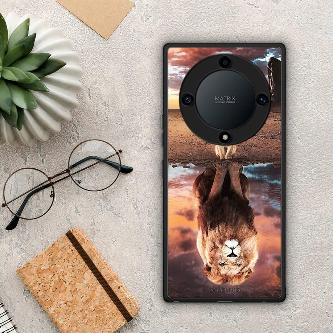 Θήκη Honor Magic5 Lite 5G / X9a Sunset Dreams από τη Smartfits με σχέδιο στο πίσω μέρος και μαύρο περίβλημα | Honor Magic5 Lite 5G / X9a Sunset Dreams Case with Colorful Back and Black Bezels