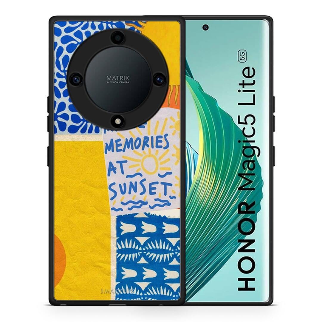 Θήκη Honor Magic5 Lite 5G / X40 / X9a Sunset Memories από τη Smartfits με σχέδιο στο πίσω μέρος και μαύρο περίβλημα | Honor Magic5 Lite 5G / X40 / X9a Sunset Memories Case with Colorful Back and Black Bezels