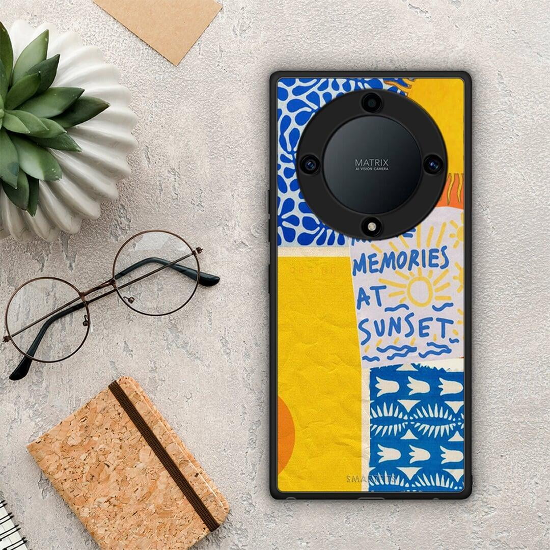 Θήκη Honor Magic5 Lite 5G / X40 / X9a Sunset Memories από τη Smartfits με σχέδιο στο πίσω μέρος και μαύρο περίβλημα | Honor Magic5 Lite 5G / X40 / X9a Sunset Memories Case with Colorful Back and Black Bezels