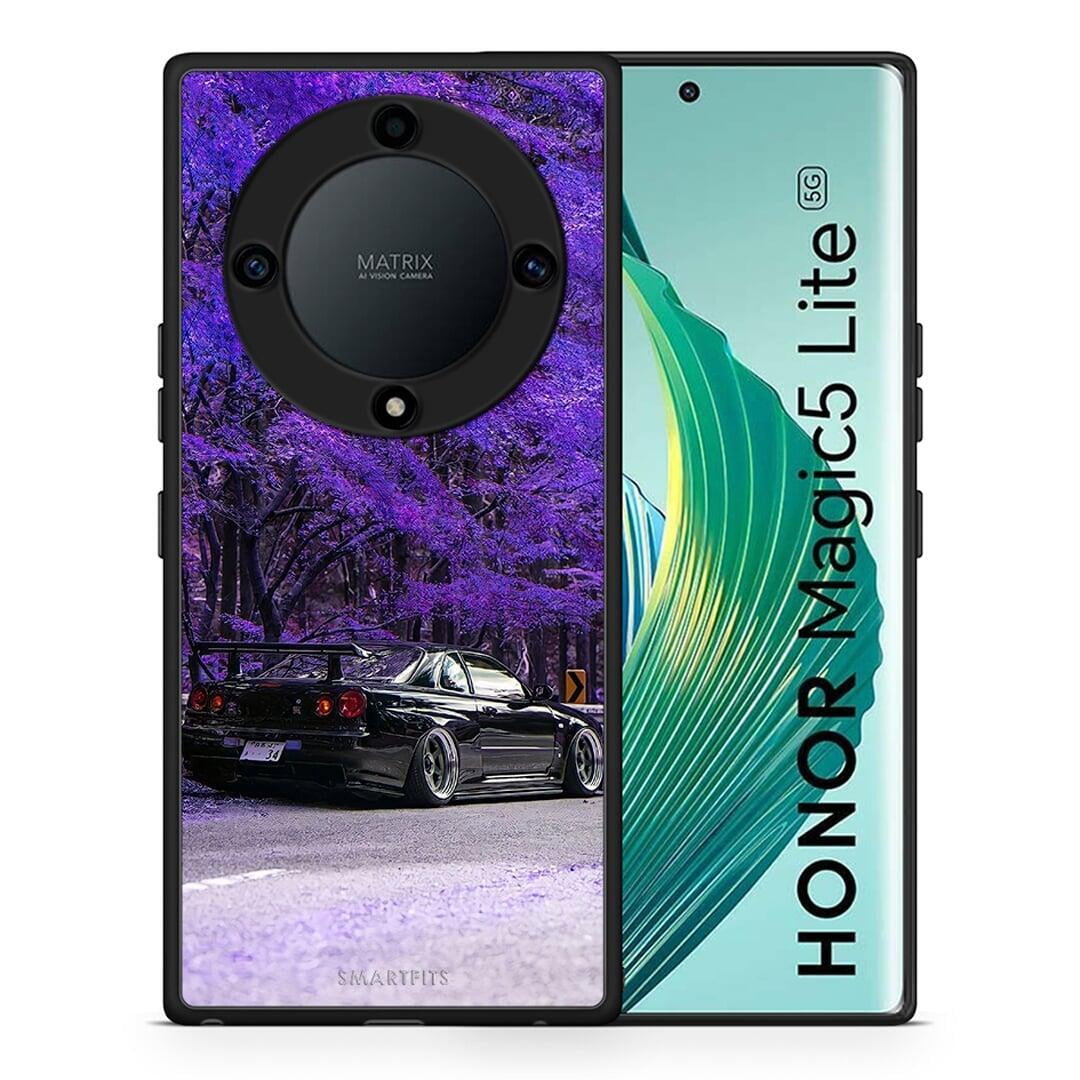 Θήκη Honor Magic5 Lite 5G / X9a Super Car από τη Smartfits με σχέδιο στο πίσω μέρος και μαύρο περίβλημα | Honor Magic5 Lite 5G / X9a Super Car Case with Colorful Back and Black Bezels