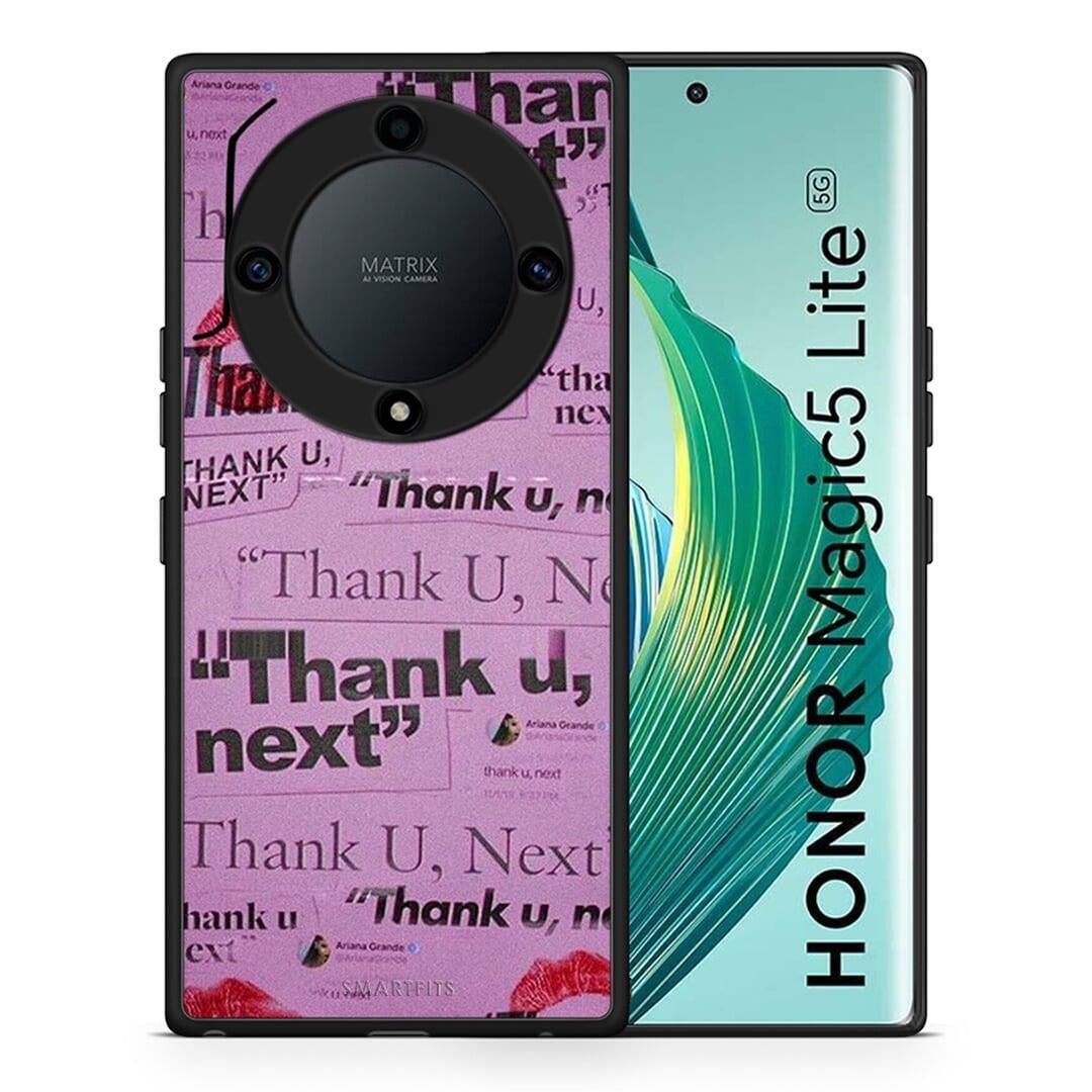 Θήκη Honor Magic5 Lite 5G / X9a Thank You Next από τη Smartfits με σχέδιο στο πίσω μέρος και μαύρο περίβλημα | Honor Magic5 Lite 5G / X9a Thank You Next Case with Colorful Back and Black Bezels