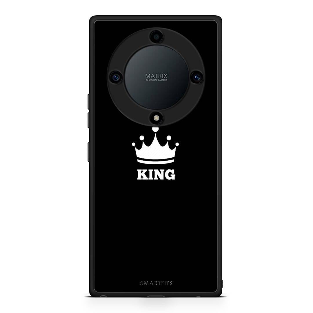 Θήκη Honor Magic5 Lite 5G / X40 / X9a Valentine King από τη Smartfits με σχέδιο στο πίσω μέρος και μαύρο περίβλημα | Honor Magic5 Lite 5G / X40 / X9a Valentine King Case with Colorful Back and Black Bezels