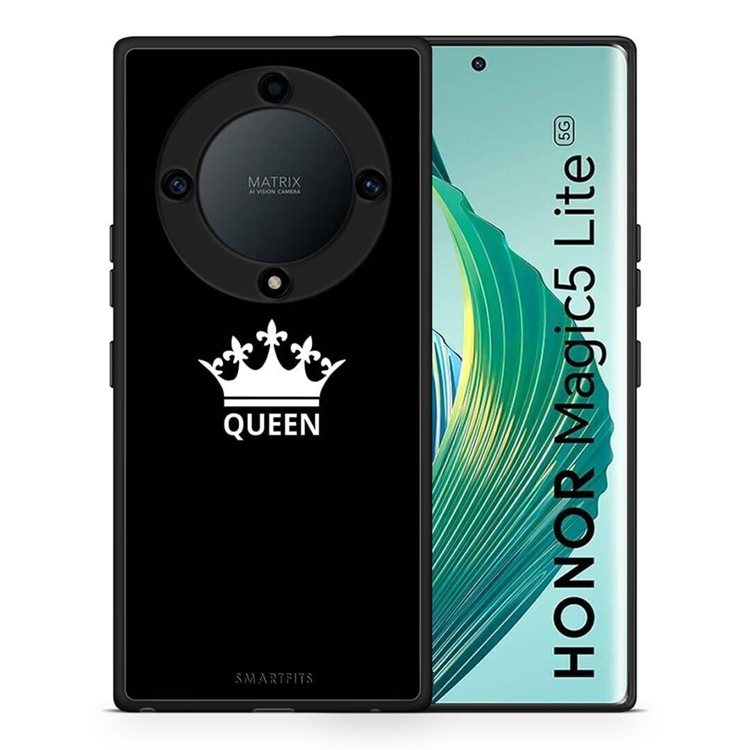 Θήκη Honor Magic5 Lite 5G / X9a Valentine Queen από τη Smartfits με σχέδιο στο πίσω μέρος και μαύρο περίβλημα | Honor Magic5 Lite 5G / X9a Valentine Queen Case with Colorful Back and Black Bezels