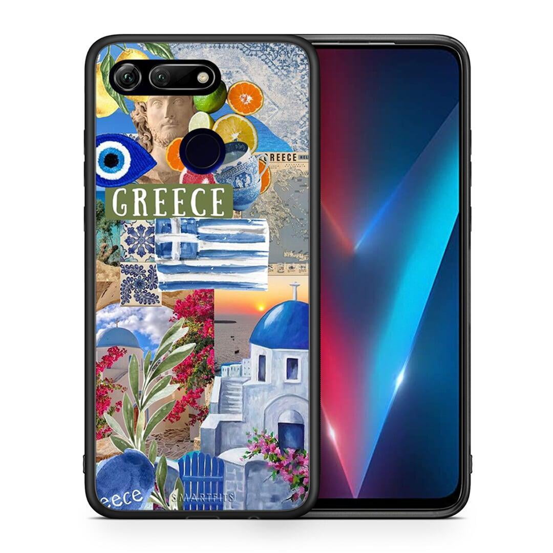 Θήκη Honor View 20 All Greek από τη Smartfits με σχέδιο στο πίσω μέρος και μαύρο περίβλημα | Honor View 20 All Greek case with colorful back and black bezels