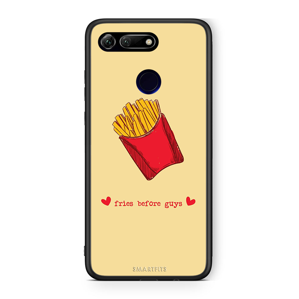 Honor View 20 Fries Before Guys Θήκη Αγίου Βαλεντίνου από τη Smartfits με σχέδιο στο πίσω μέρος και μαύρο περίβλημα | Smartphone case with colorful back and black bezels by Smartfits