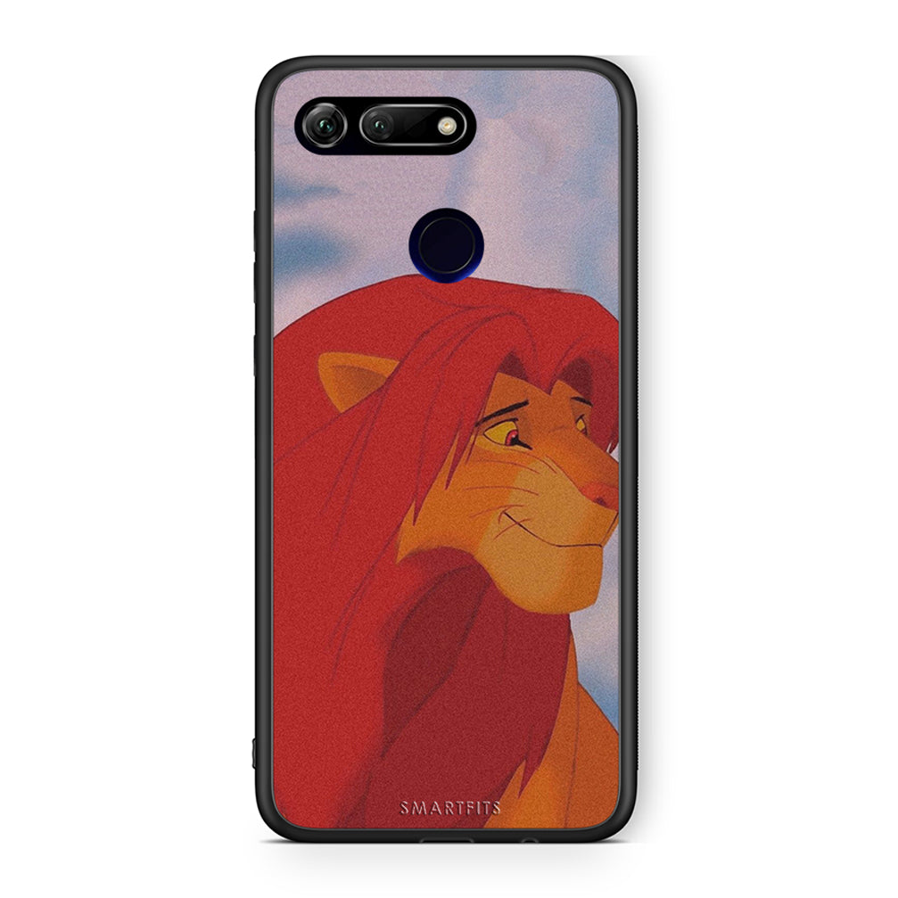 Honor View 20 Lion Love 1 Θήκη Αγίου Βαλεντίνου από τη Smartfits με σχέδιο στο πίσω μέρος και μαύρο περίβλημα | Smartphone case with colorful back and black bezels by Smartfits