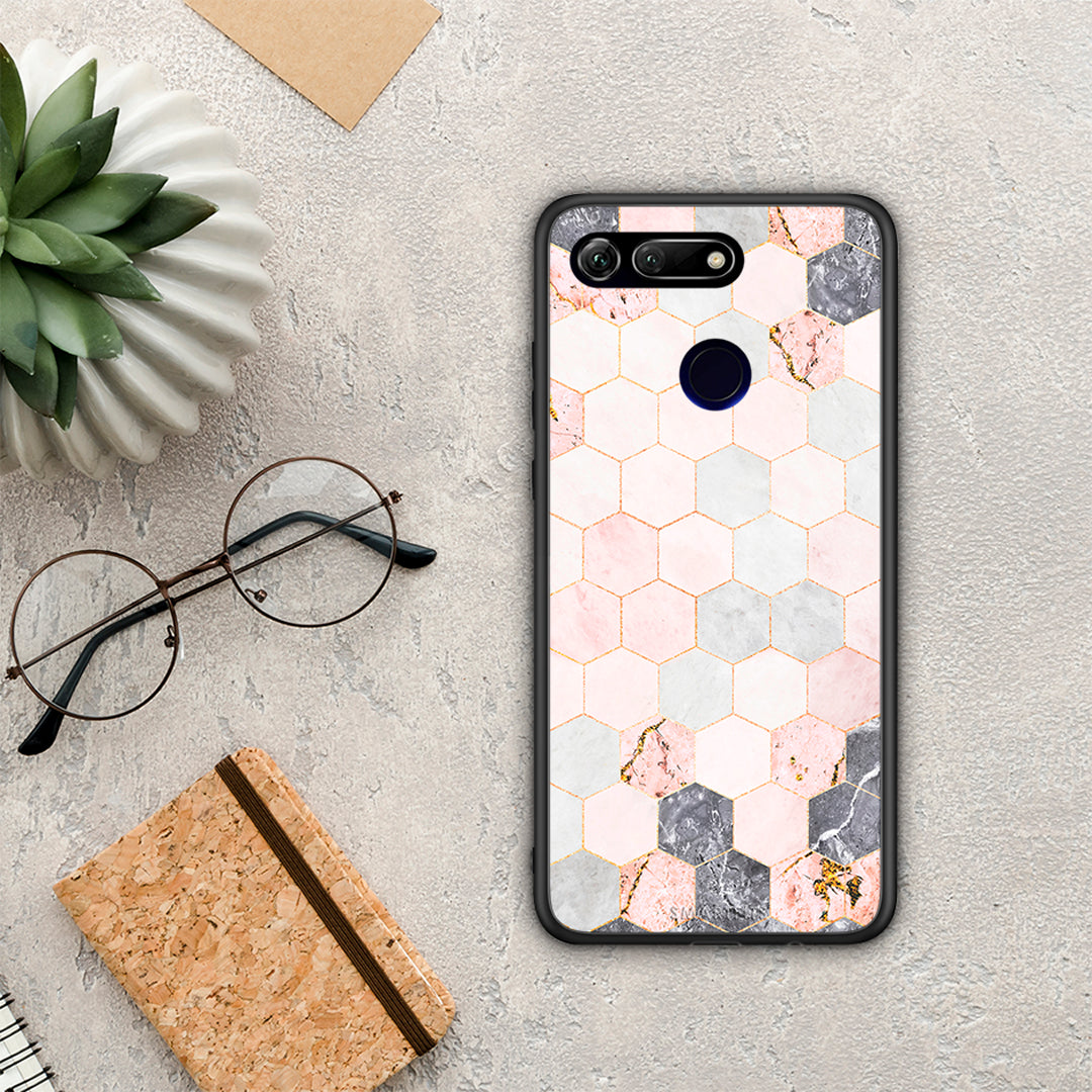 Marble Hexagon Pink - Honor View 20 case