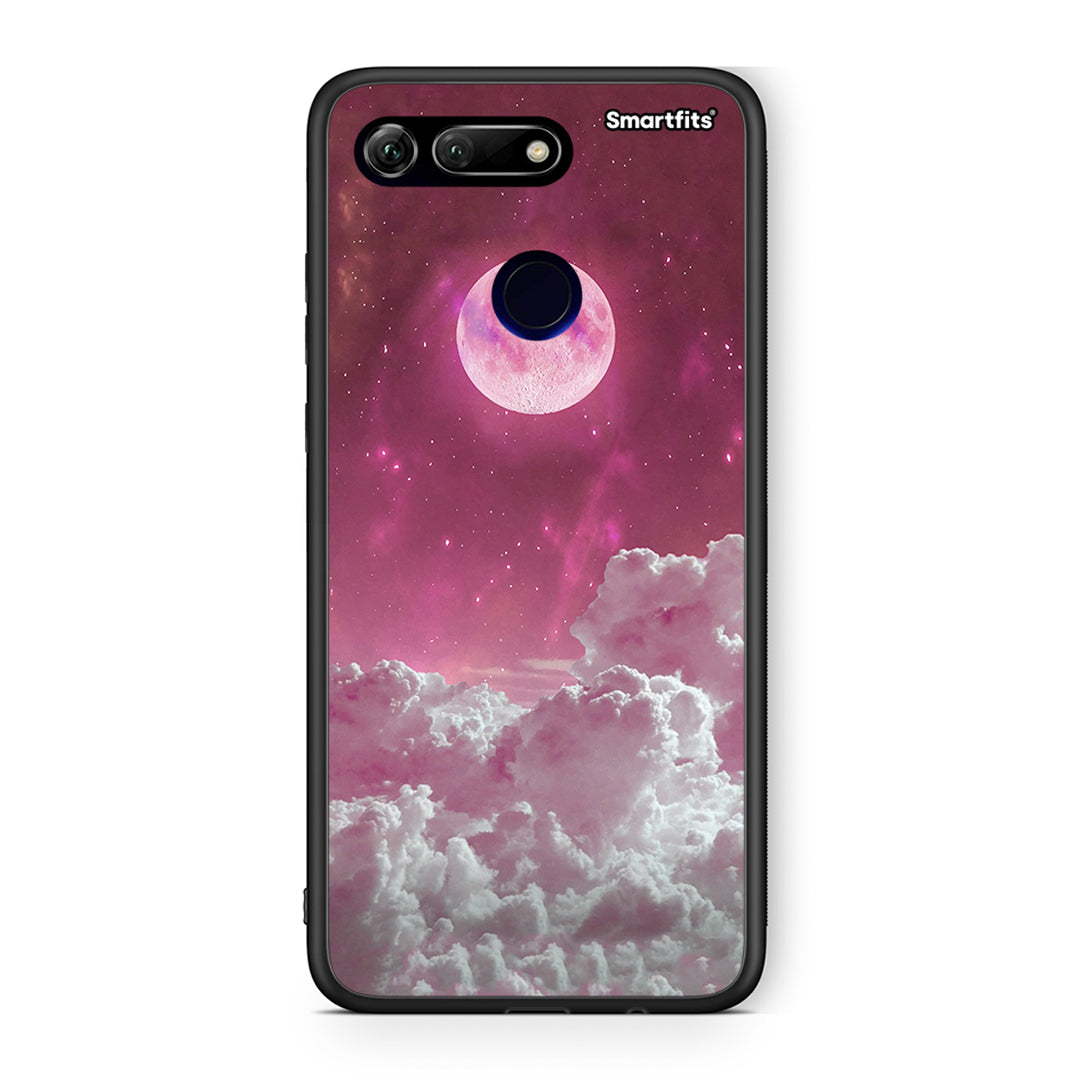 Honor View 20 Pink Moon Θήκη από τη Smartfits με σχέδιο στο πίσω μέρος και μαύρο περίβλημα | Smartphone case with colorful back and black bezels by Smartfits