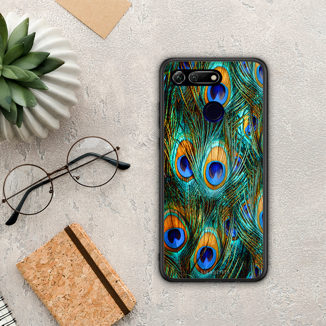 Real Peacock Feathers - Honor View 20 Case