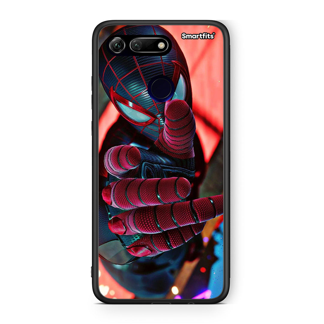 Honor View 20 Spider Hand Θήκη από τη Smartfits με σχέδιο στο πίσω μέρος και μαύρο περίβλημα | Smartphone case with colorful back and black bezels by Smartfits