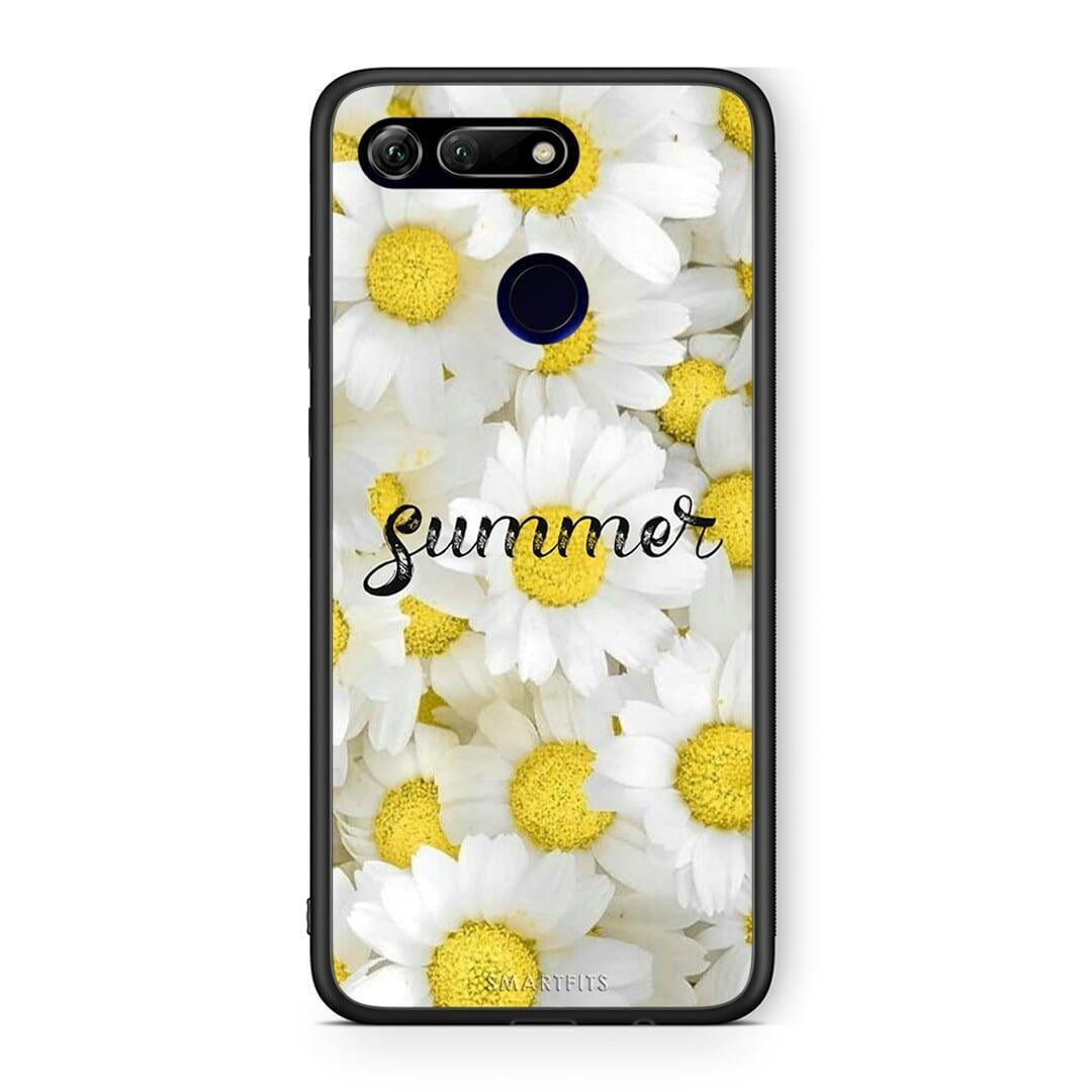 Honor View 20 Summer Daisies Θήκη από τη Smartfits με σχέδιο στο πίσω μέρος και μαύρο περίβλημα | Smartphone case with colorful back and black bezels by Smartfits