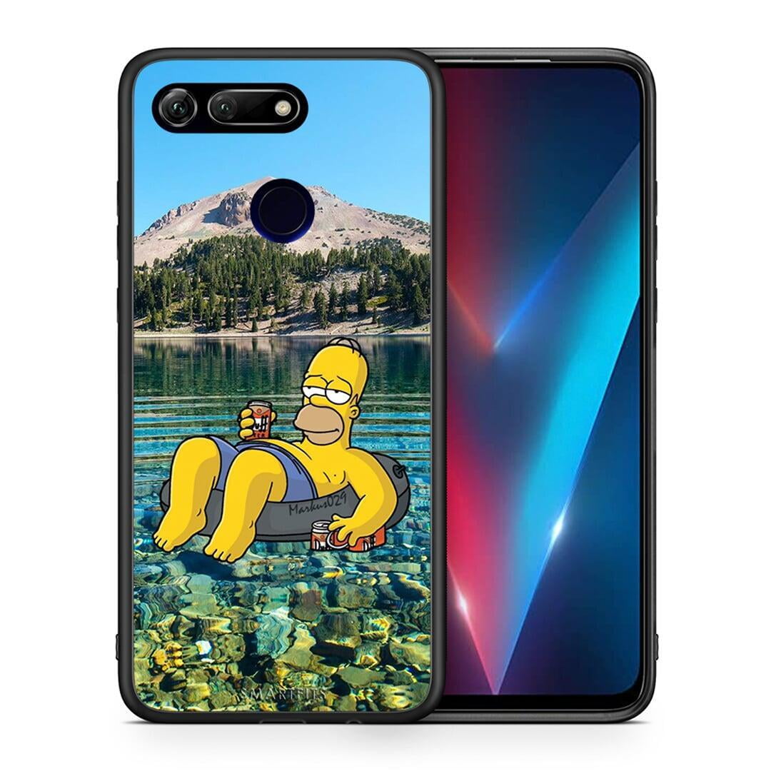 Θήκη Honor View 20 Summer Happiness από τη Smartfits με σχέδιο στο πίσω μέρος και μαύρο περίβλημα | Honor View 20 Summer Happiness case with colorful back and black bezels