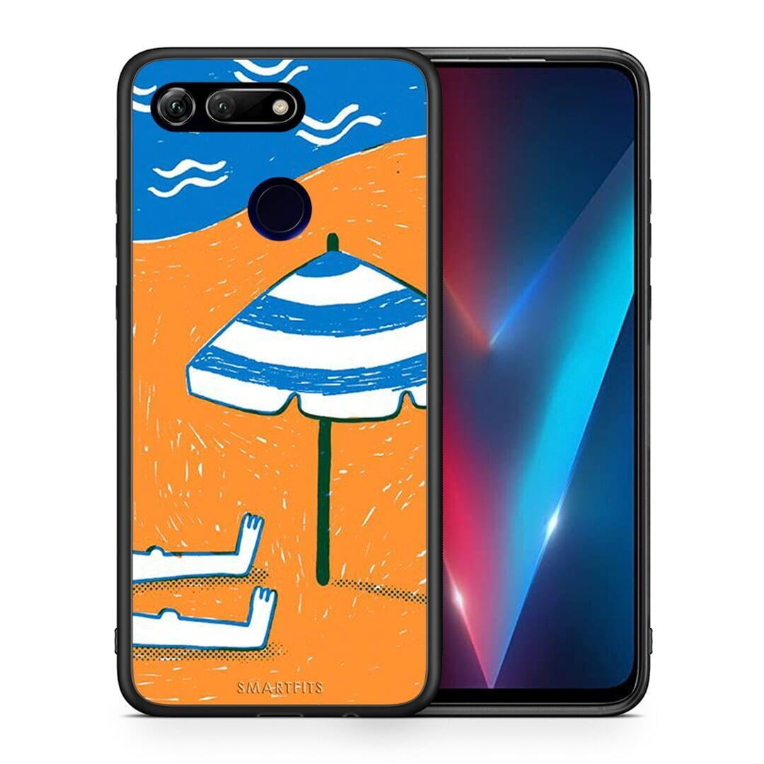 Θήκη Honor View 20 Summering από τη Smartfits με σχέδιο στο πίσω μέρος και μαύρο περίβλημα | Honor View 20 Summering case with colorful back and black bezels