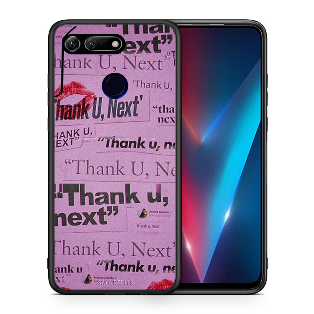 Θήκη Αγίου Βαλεντίνου Honor View 20 Thank You Next από τη Smartfits με σχέδιο στο πίσω μέρος και μαύρο περίβλημα | Honor View 20 Thank You Next case with colorful back and black bezels