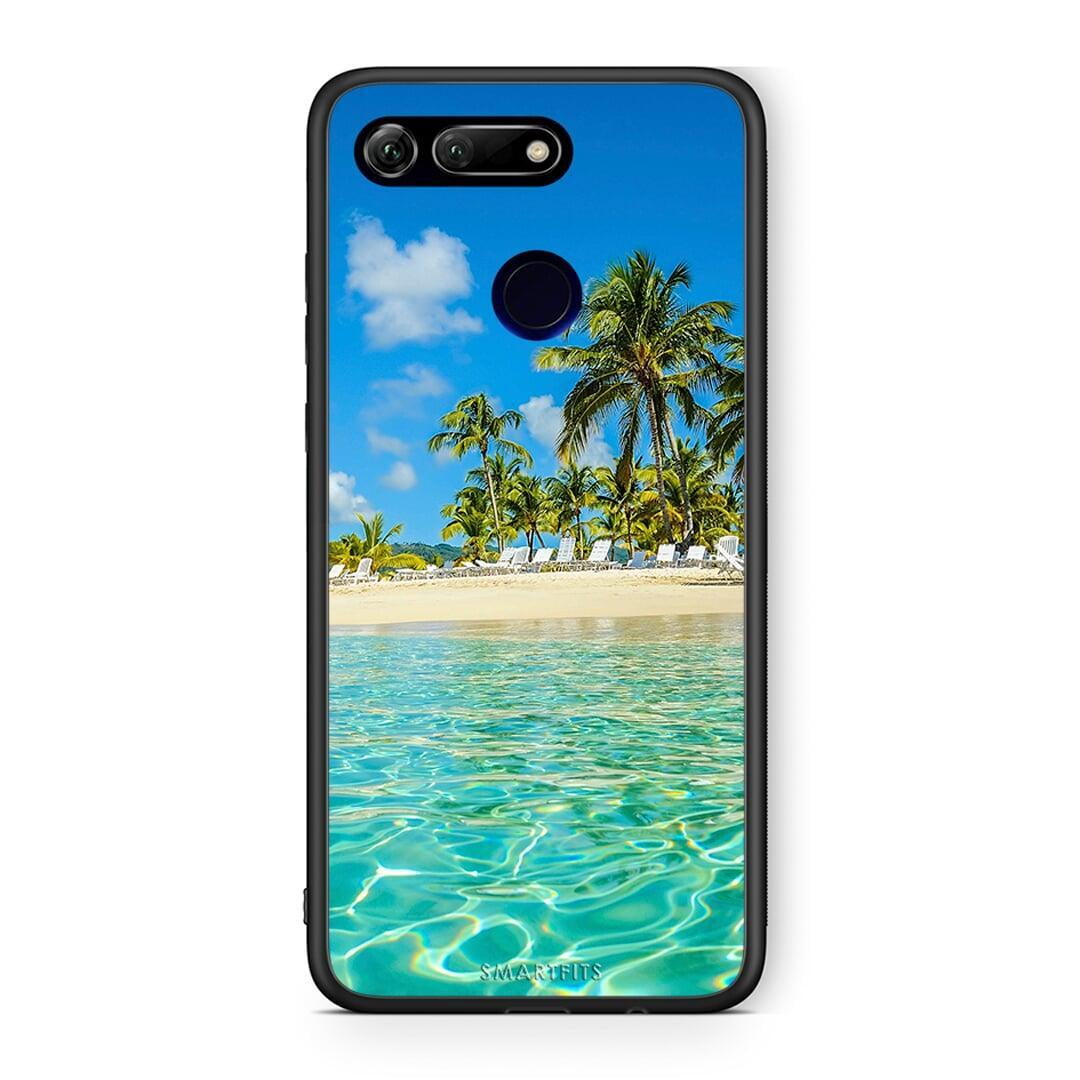 Honor View 20 Tropical Vibes Θήκη από τη Smartfits με σχέδιο στο πίσω μέρος και μαύρο περίβλημα | Smartphone case with colorful back and black bezels by Smartfits