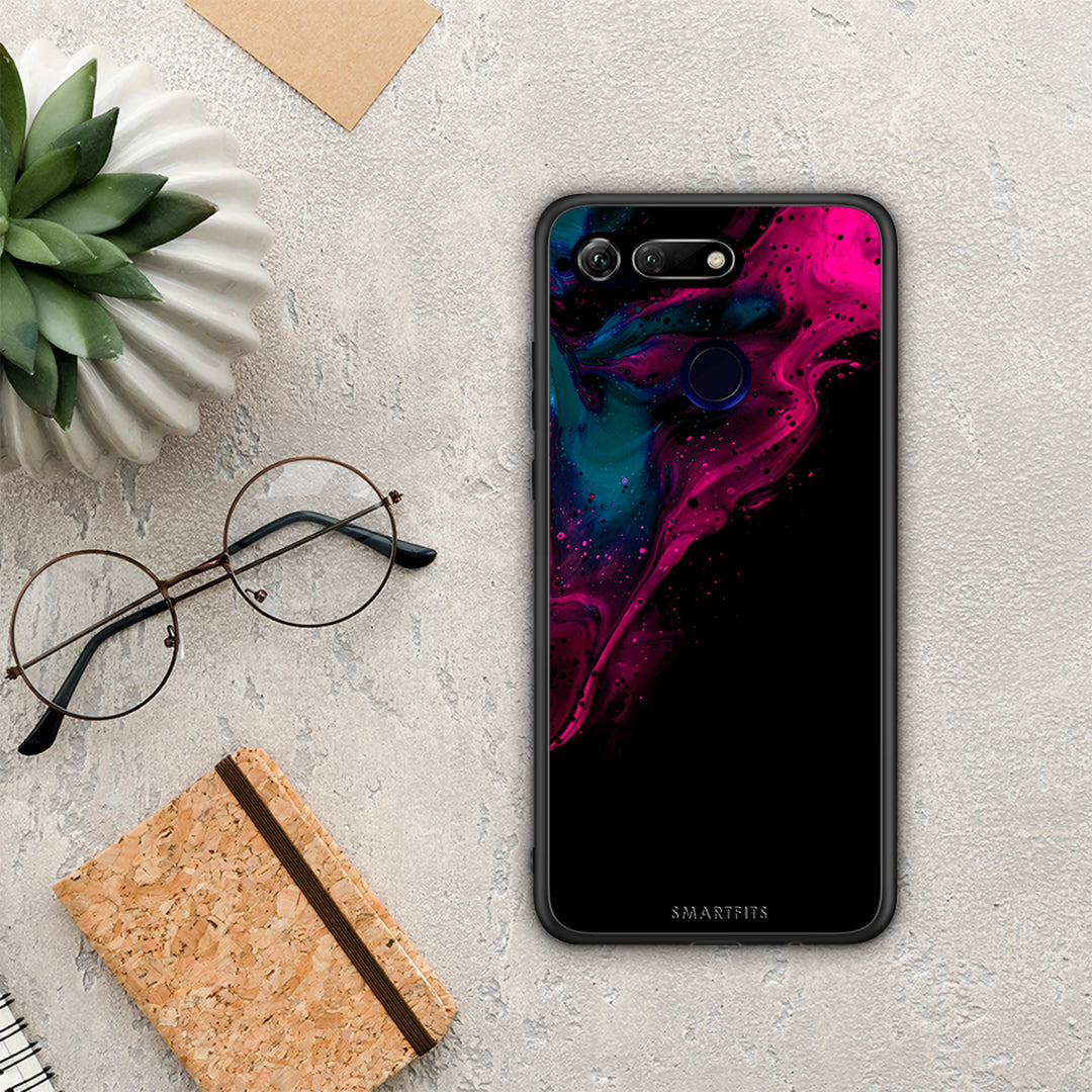 Watercolor Pink Black - Honor View 20 case