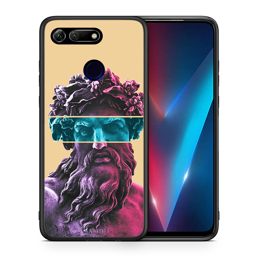 Θήκη Αγίου Βαλεντίνου Honor View 20 Zeus Art από τη Smartfits με σχέδιο στο πίσω μέρος και μαύρο περίβλημα | Honor View 20 Zeus Art case with colorful back and black bezels