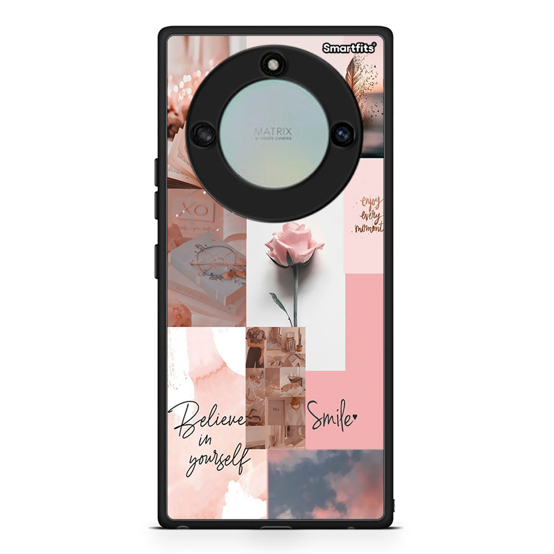 Honor X40 Aesthetic Collage θήκη από τη Smartfits με σχέδιο στο πίσω μέρος και μαύρο περίβλημα | Smartphone case with colorful back and black bezels by Smartfits